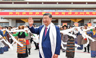 习近平出席西藏自治区成立60周年...